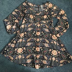 Paisley baby doll dress
